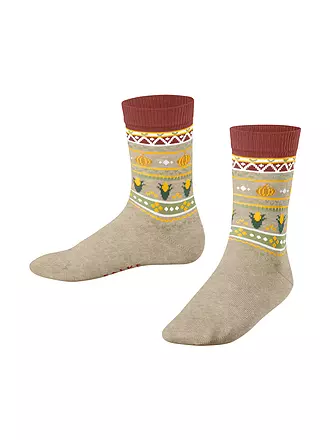FALKE | Kinder Socken PUMPKIN FAIR ISLE sand melange | 